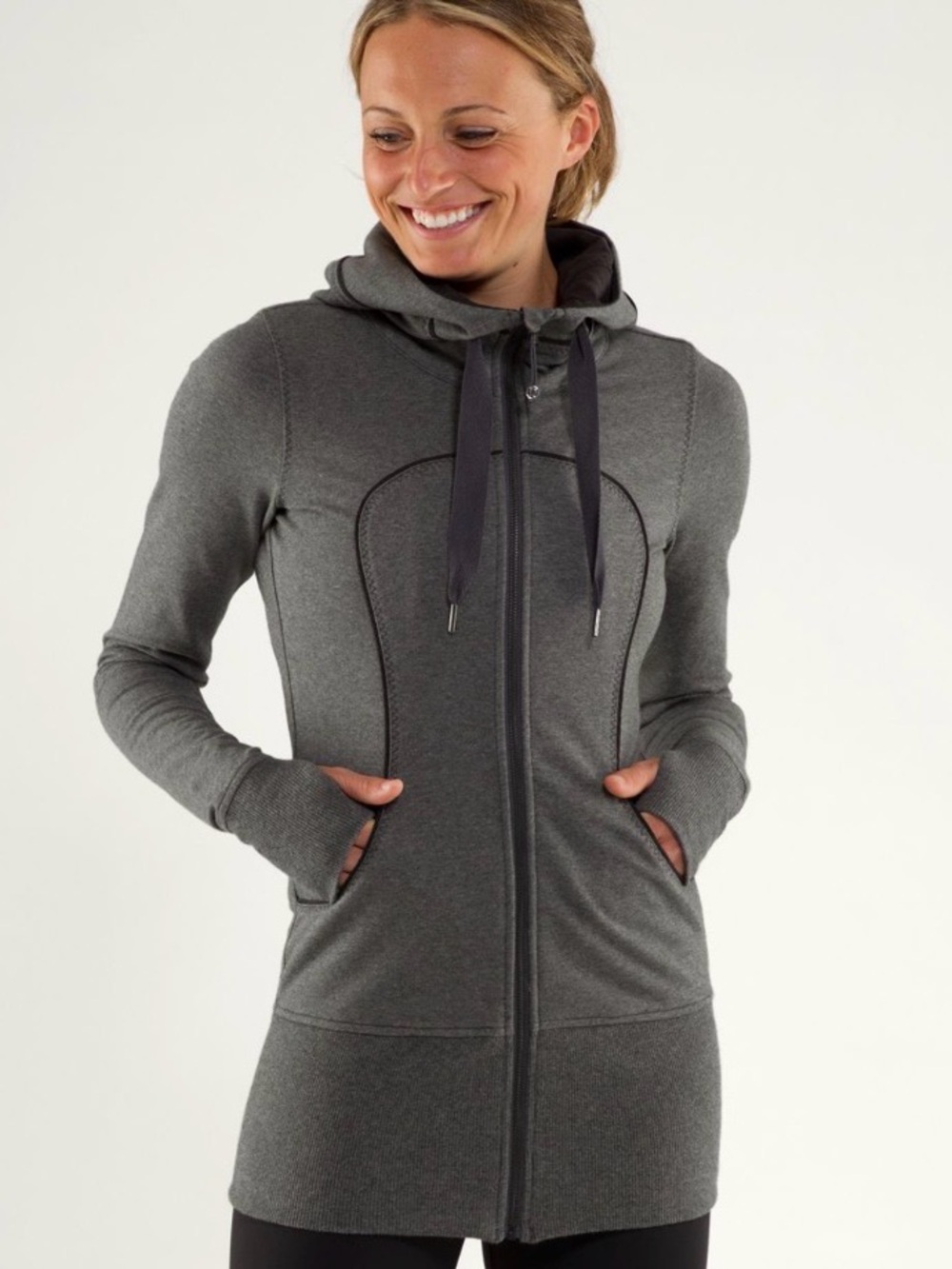 Lululemon Live Simply Jacket Heathered Coal Size 4